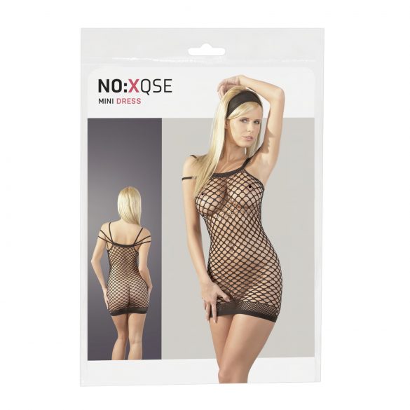 NO:XQSE - Mini robe sexy en résille - noire (S-L)