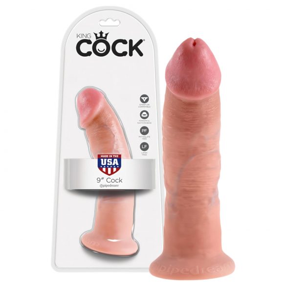 King Cock 9 - gode réaliste avec ventouse (23 cm) - naturel