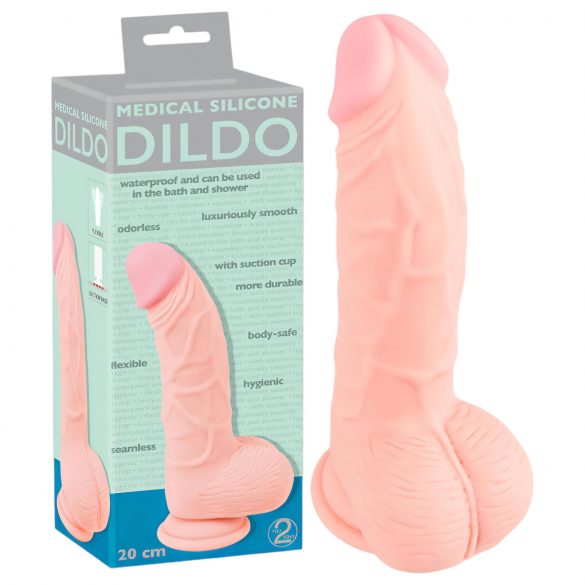 Dildo en silicone médical (20cm) - naturel