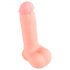 Dildo médical en silicone droit (20 cm) - naturel