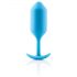 b-vibe Snug Plug 3 - plug anal à double boule (180g) - bleu