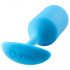 b-vibe Snug Plug 3 - plug anal à double boule (180g) - bleu