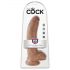 King Cock 9 gode avec testicules (23 cm) - marron