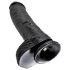 King Cock 10 dildo avec scrotum (25 cm) - noir