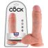 King Cock 8 dildo avec testicules (20 cm) - couleur naturelle