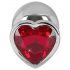 You2Toys - Diamond - Plug anal en aluminium de 85g (argent-rouge)