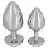 You2Toys - Diamond - Plug anal en aluminium de 85g (argent-rouge)