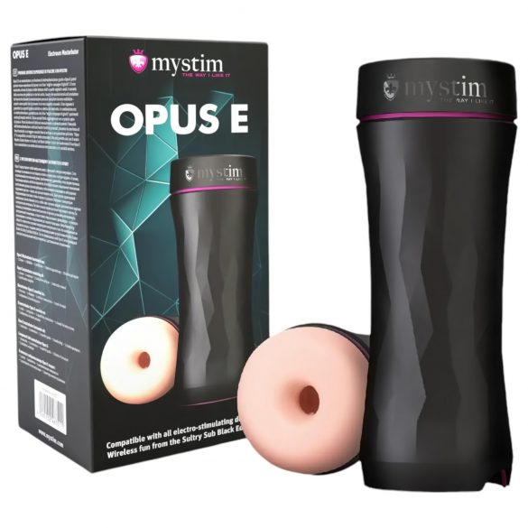 mystim Opus E Donut - masturbateur électrique (naturel-noir)