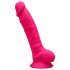 Silexd 7 - Dildo modulable à ventouse avec testicules - 17,5 cm (rose)