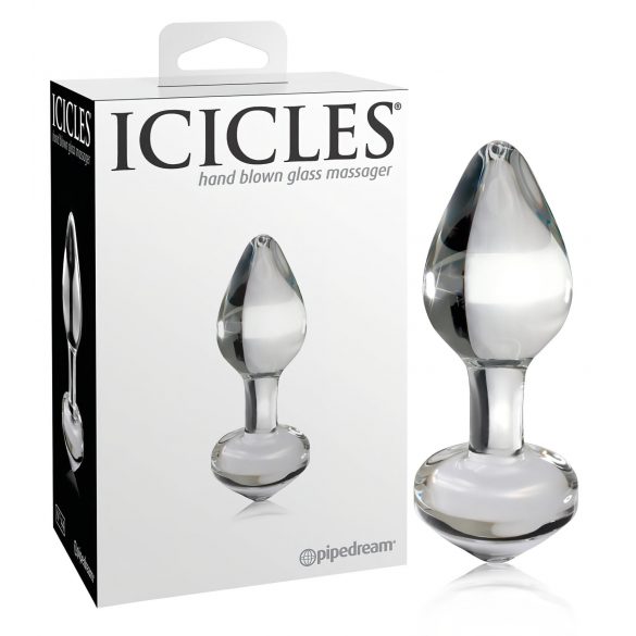 Icicles No. 44 - plug anal en verre conique (transparent)