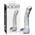 Icicles No. 61 - dildo en verre avec testicules et pénis (transparent)