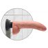 King Cock 9 - vibrateur flexible avec base (26cm) - naturel