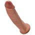 King Cock 9 - gode réaliste avec ventouse (23 cm) - teint naturel foncé