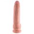 King Cock 9 - grand godemiché à ventouse avec testicules (23cm) - naturel