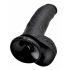 King Cock 9 - grand godemiché à ventouse avec testicules (23cm) - noir