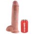 King Cock 11 - gode avec ventouse, avec testicules (28 cm) - couleur chair