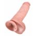 King Cock 11 - gode avec ventouse, avec testicules (28 cm) - couleur chair