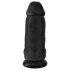 Godemichet réaliste Chubby 23 cm avec ventouse et testicules - noir