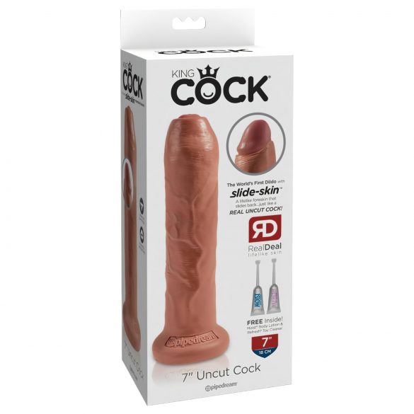 King Cock 7 - godemichet réaliste (18 cm) - naturel foncé