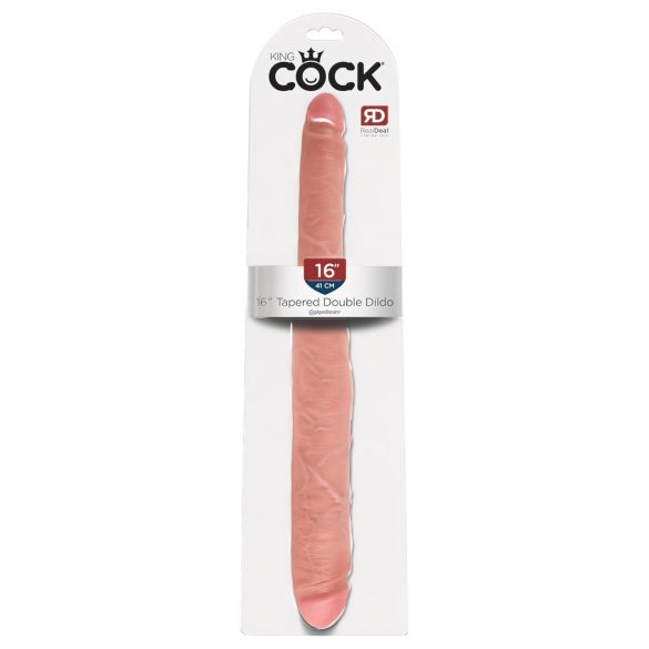 King Cock 16 Tapered - double dildo réaliste (41 cm) - couleur chair