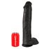 King Cock 15 - godemichet à ventouse avec testicules (38cm) - noir