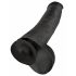 King Cock 15 - godemichet à ventouse avec testicules (38cm) - noir