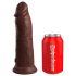 King Cock Elite 8 - Dildo réaliste à base adhésive (20cm) - Marron