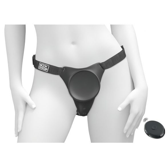 Body Dock G-spot Pro - harnais strap-on radio (noir)