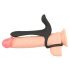 Black Velvet - vibromasseur duo et anneau pénien rechargeable 2 en 1 (noir)