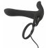 Black Velvet - vibromasseur duo et anneau pénien rechargeable 2 en 1 (noir)