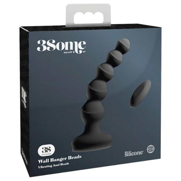 3Some Wall Banger Beads - vibromasseur pour la prostate (noir)