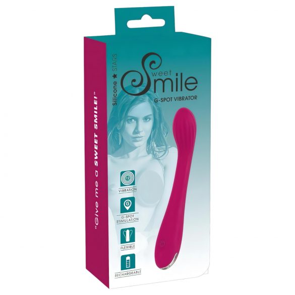 SMILE Point G - vibromasseur rechargeable à rainures pour le point G (violet)