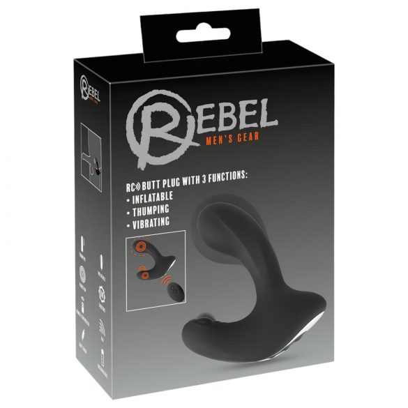 Rebel RC - pompe anale vibrante sans fil (noir)