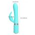 Pillow Talk Lively - vibrateur rechargeable avec stimulateur clitoridien (turquoise)