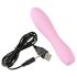 Cuties Mini 3 - vibromasseur nervuré rechargeable et étanche (rose)