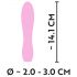 Cuties Mini 3 - vibromasseur nervuré rechargeable et étanche (rose)