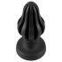 ANOS - godemiché anal doux nervuré - 5 cm (noir)