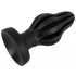 ANOS - godemiché anal doux nervuré - 5 cm (noir)