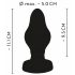 ANOS - godemiché anal doux nervuré - 5 cm (noir)