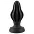 ANOS - plug anal doux nervuré - 7 cm (noir)