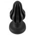 ANOS - plug anal doux nervuré - 7 cm (noir)