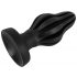 ANOS - plug anal doux nervuré - 7 cm (noir)