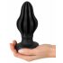 ANOS - plug anal doux nervuré - 7 cm (noir)