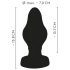 ANOS - plug anal doux nervuré - 7 cm (noir)