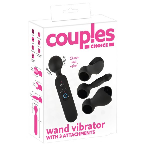 Couples Choice - Vibrateur massant rechargeable avec fonction chauffante (noir)