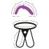 SMILE - Double gode ceinture avec base (violet-noir)