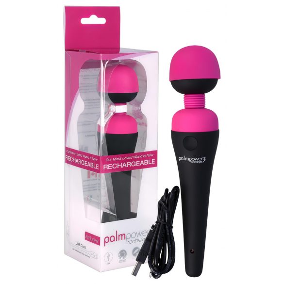 PalmPower Wand - masseur vibrateur rechargeable (rose-noir)