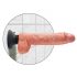 King Cock 10 vibromasseur flexible avec ventouse (25 cm) - naturel