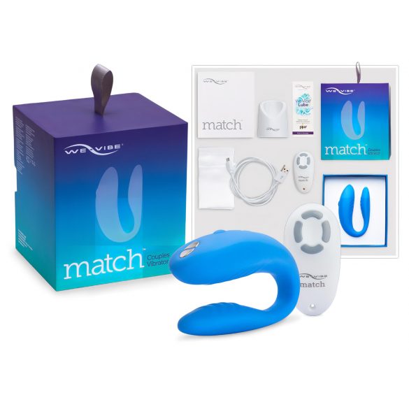 We-Vibe Match - vibromasseur pour couple rechargeable et étanche (bleu)