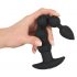 Black Velvet - Vibromasseur anal à 5 perles rechargeable (noir)